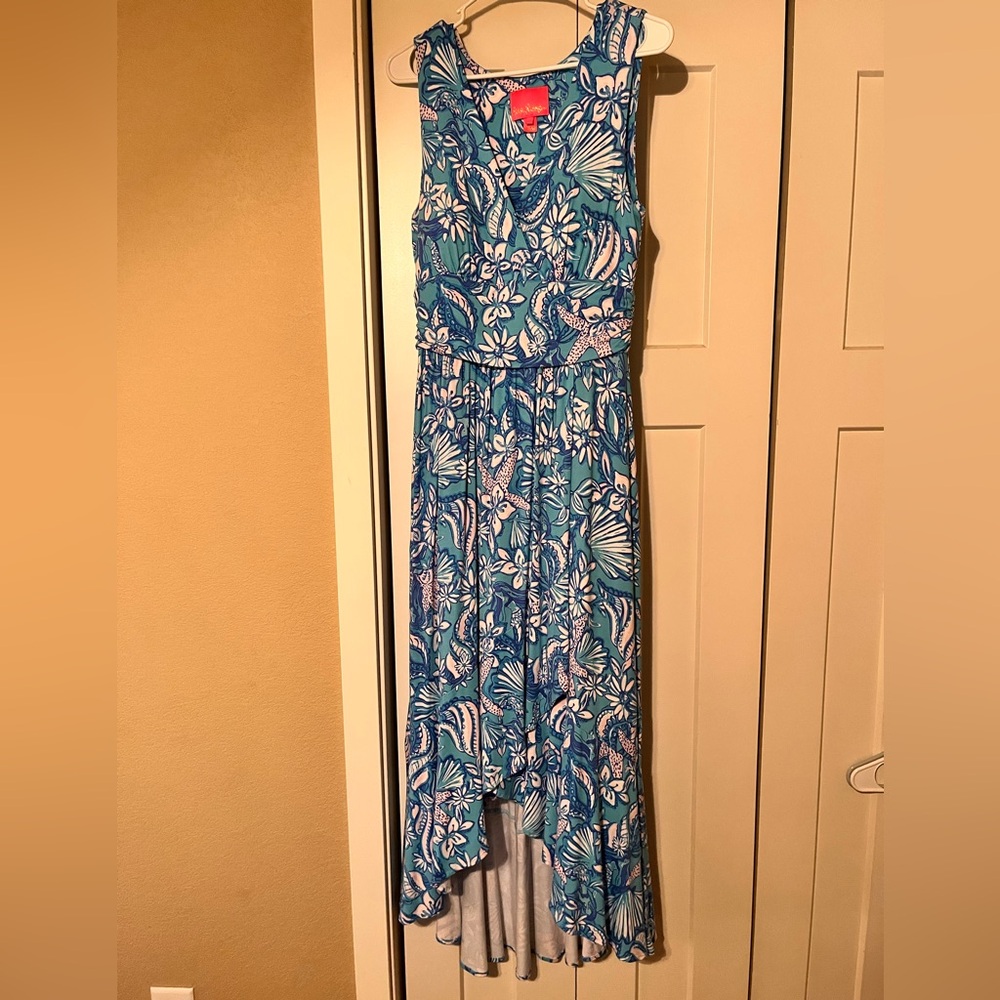 Lilly Pulitzer Vibrant Blue and Pink Floral Dress